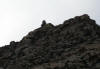 Boot shaped rock formation on top of mt.