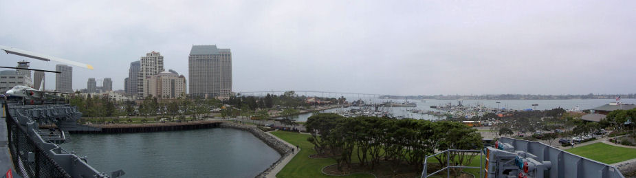Panoramic view from flight deck
